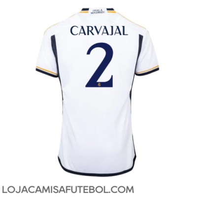 Camisa de Futebol Real Madrid Daniel Carvajal #2 Equipamento Principal 2023-24 Manga Curta
